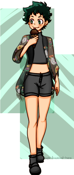 Deku Is Genderfluid - Fan Art (355x750), Png Download