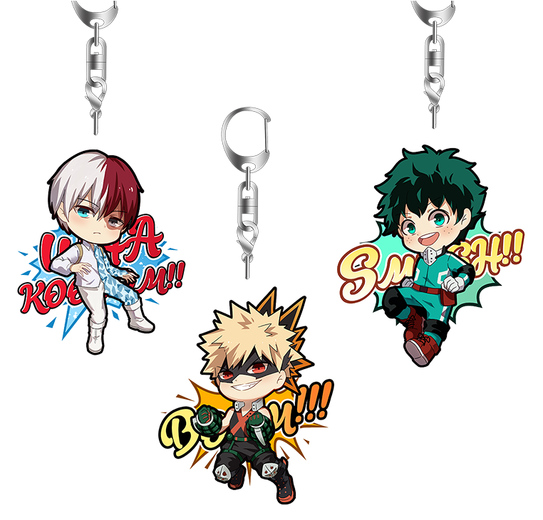 Anime My Hero Academia Izuku Midoriya Bakugou Katsuki - Keychain (800x800), Png Download