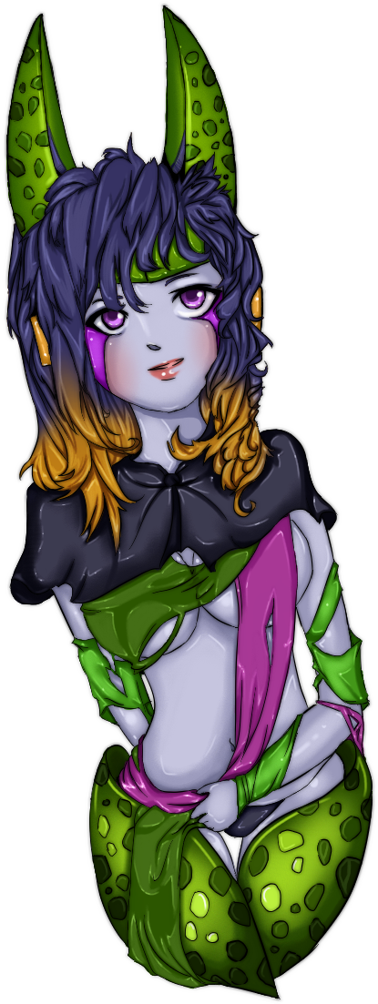 Female Perfect Cell By Image Transparent - Dragon Ball Z Female Cell (714x1111), Png Download