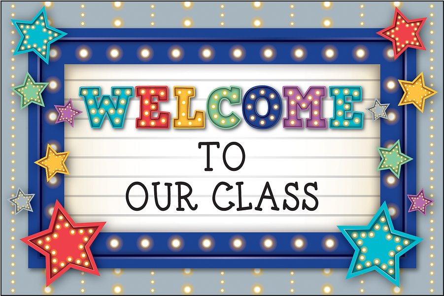 Clipart Library Marquee Clipart Board - Teacher Created Resources Marquee Welcome Postcards, (900x900), Png Download