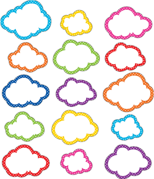 Clingy Thingies Polka Dots Clouds Accents - Polka Dot (580x580), Png Download