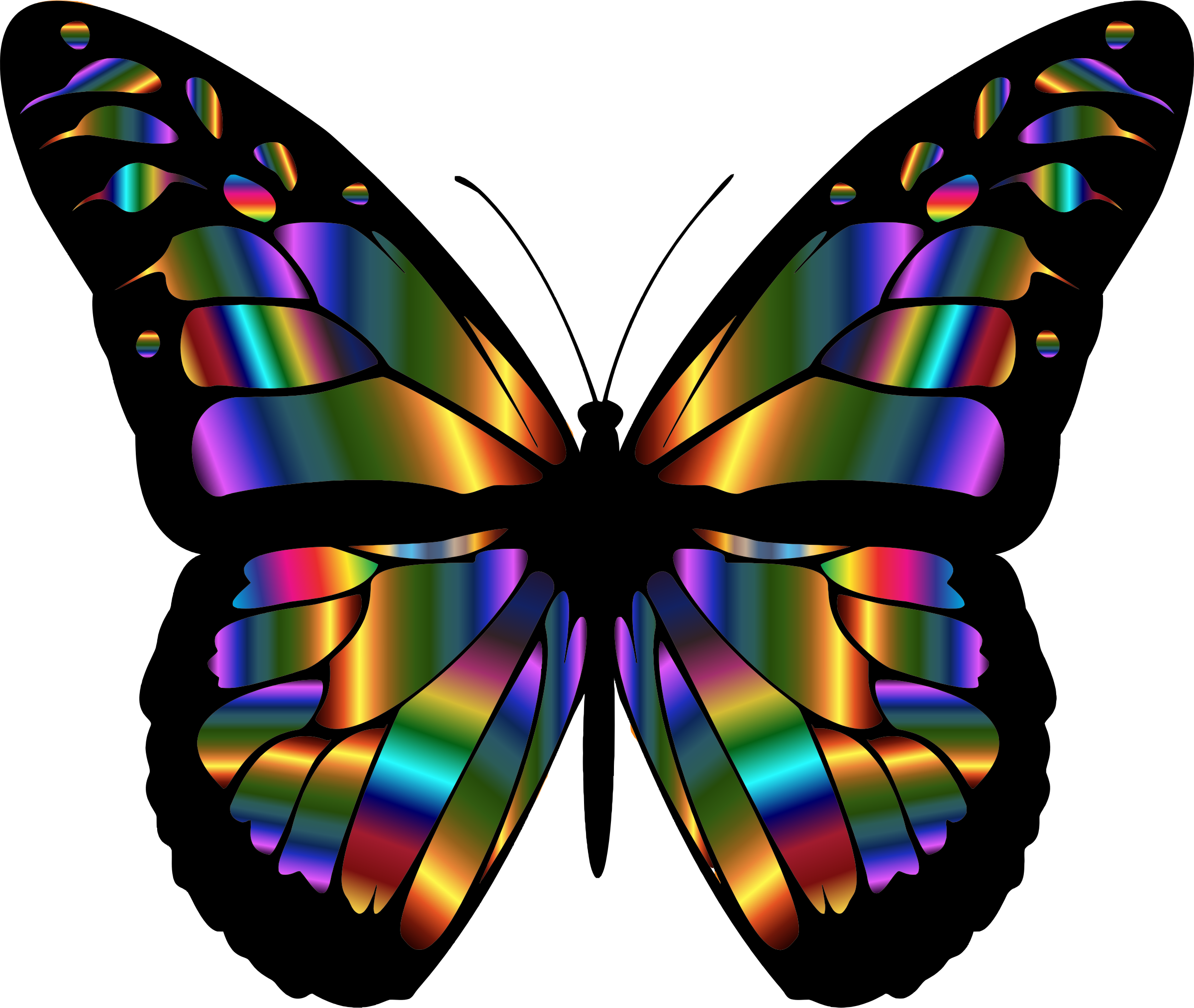 This Free Icons Png Design Of Iridescent Monarch Butterfly (2400x2028), Png Download