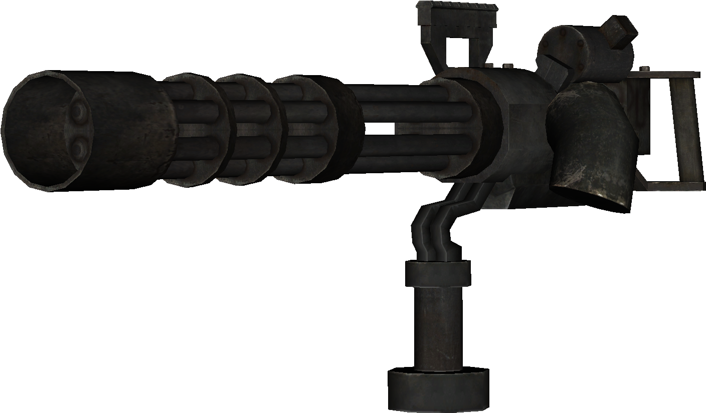 Minigun Mounted Model Codg - Mounted Machine Gun Png (1459x875), Png Download