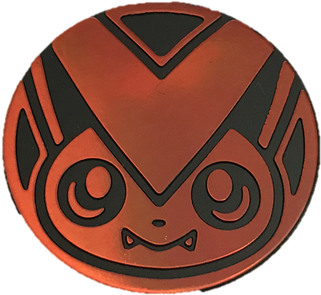 Victini Coin - Victini Pokemon Necklace Or Keychain - Upcycled Pokemon (424x394), Png Download