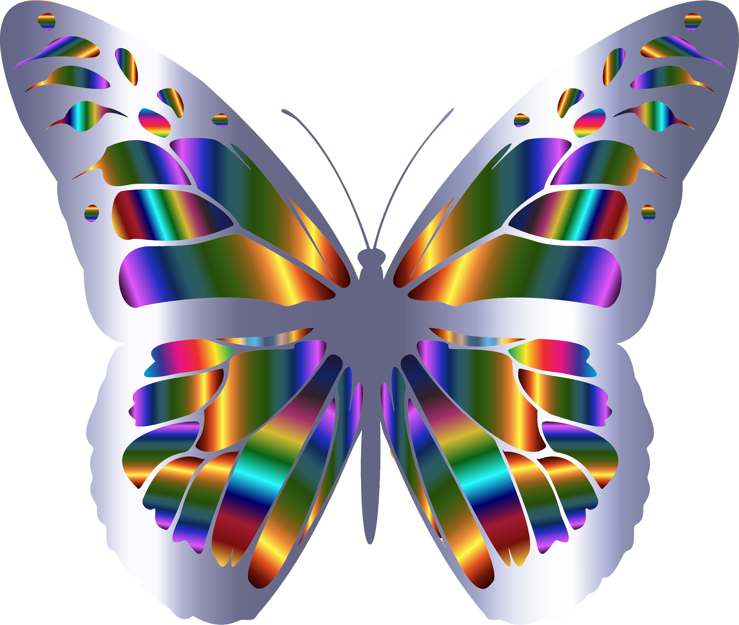 This Free Icons Png Design Of Iridescent Monarch Butterfly (2400x2028), Png Download