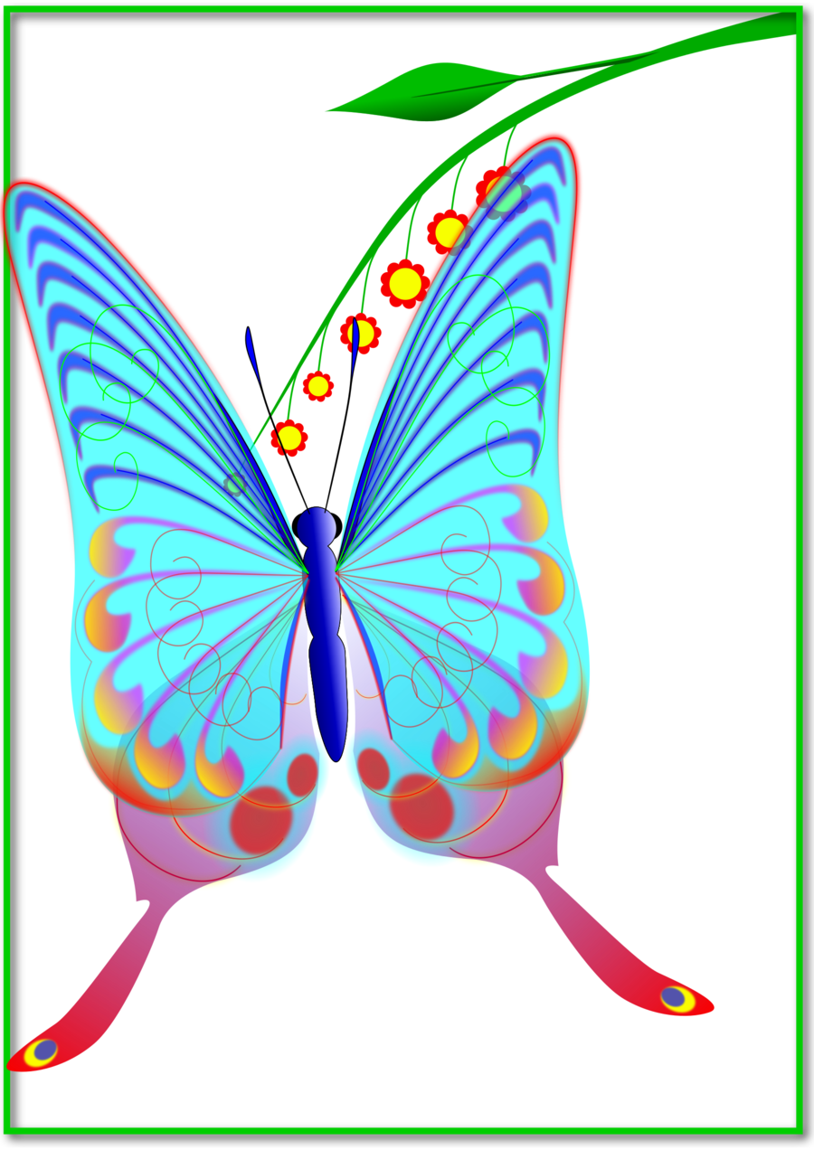 Butterfly Clipart Monarch Butterfly Clip Art - Butterfly (900x1272), Png Download
