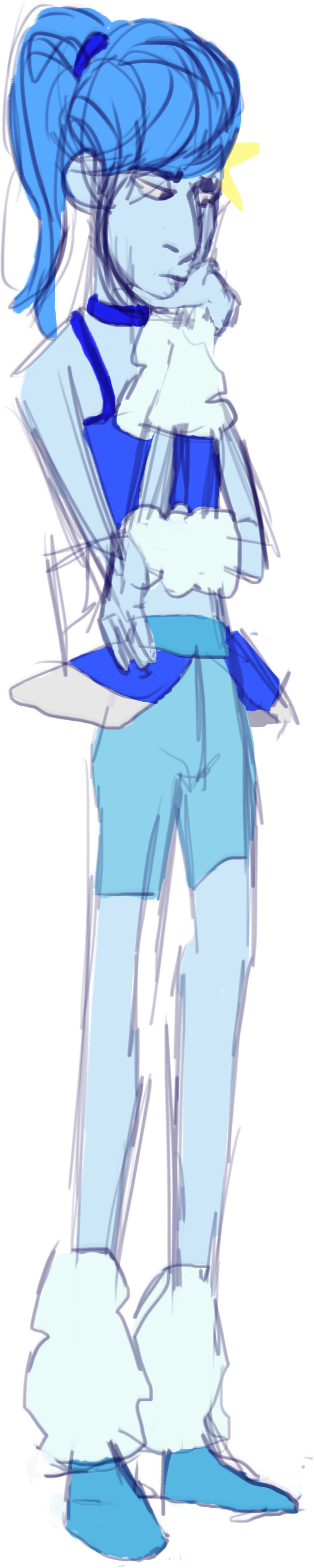 Sapphire For Sticks - Sketch (564x2813), Png Download