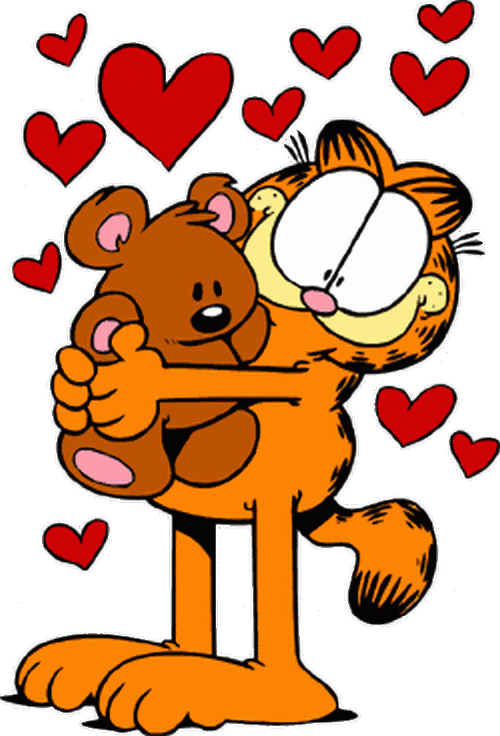 Garfield And His Best Friend - Kisses And Hugs Cartoon (500x736), Png Download