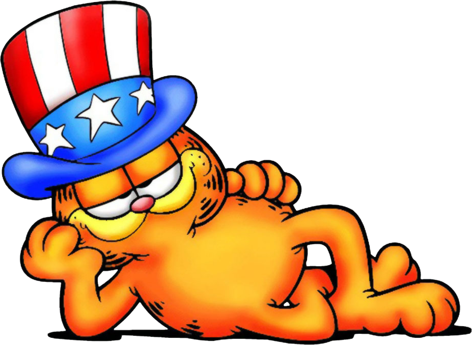 Garfield The Cat For President (927x678), Png Download