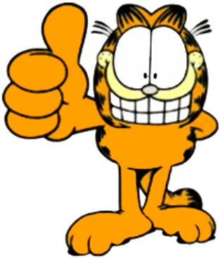 Garfield Thumb Up - Garfield Thumbs Up (400x400), Png Download