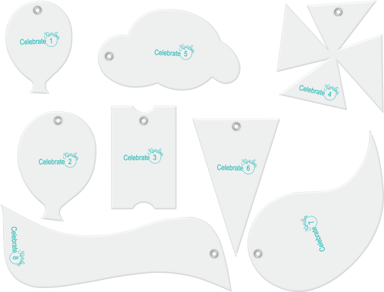 Celebrate Designer Template Accessory Set - Design (800x620), Png Download