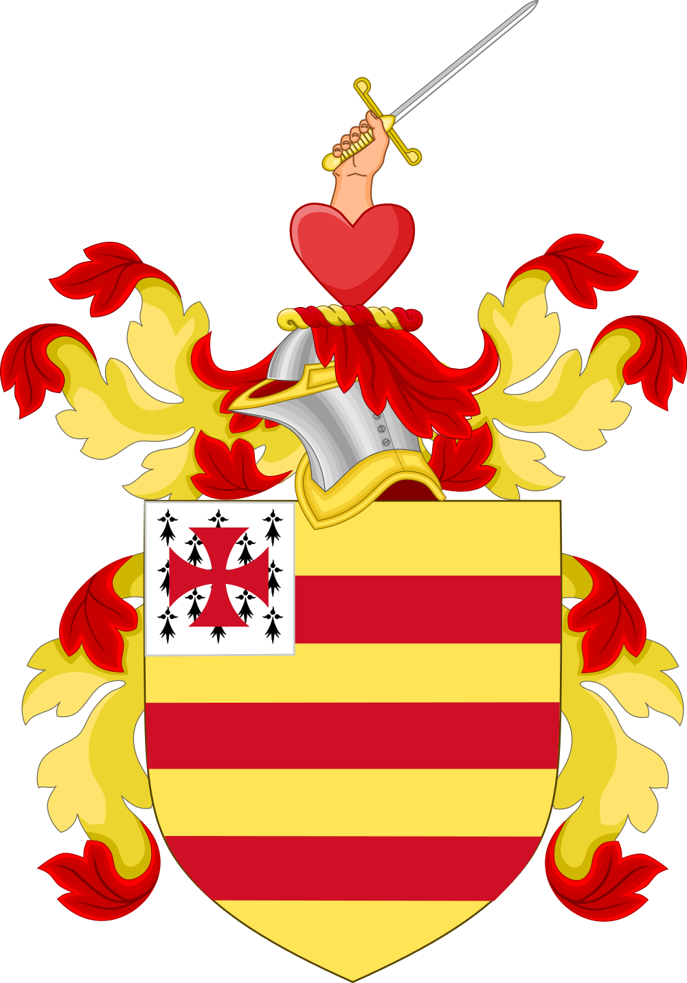 Open - Buren Coat Of Arms (1000x1431), Png Download
