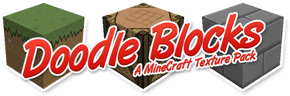Doodle Blocks Pack - Best Minecraft Blocks Texture Pack (604x200), Png Download