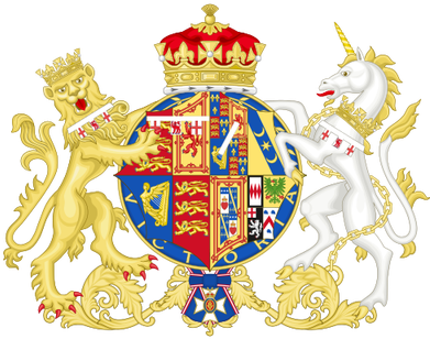 Coat Of Arms Of Hrh Princess Alice, Duchess Of Gloucester - British Coat Of Arms (400x309), Png Download