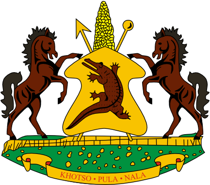 Free Vector Coat Of Arms Of Lesotho Clip Art - Lesotho Coat Of Arms (432x597), Png Download