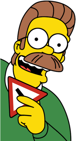 Me Pongo El Bigote De Ned Flanders Y Te Digo - Ned Flanders (295x480), Png Download