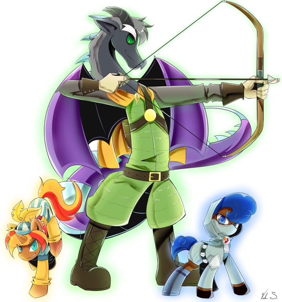 Banzatou, Bard, Bow And Arrow, Bow , Commission, Draconequus, - Bow And Arrow (957x1024), Png Download