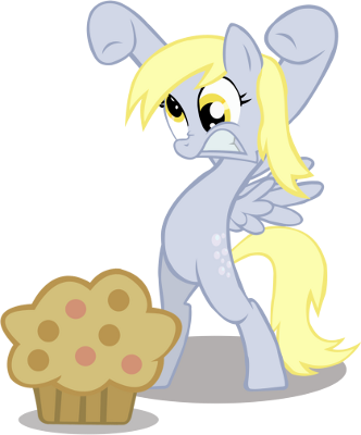 Muffin Attack - Derpy Hooves Muffins (332x400), Png Download