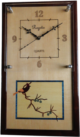 Regata Natural Wood Wall Clock, Good Morning - Laurel Foundry Modern Farmhouse Natural Wood Wall Clock (375x500), Png Download