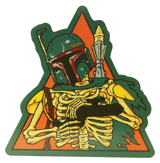 Boba Fett Wood Wall Decor - Star Wars Party Decoration Kit (650x679), Png Download