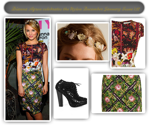 Dianna Agron Celebrates The Nylon December January - Girl (500x430), Png Download