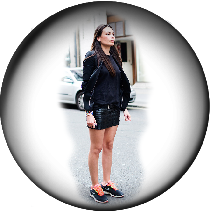 Sokak Modası Artık Podyumlara Bile Yön Veriyor, O Yüzden - Ootd Leather Skirt And Sweater (870x873), Png Download