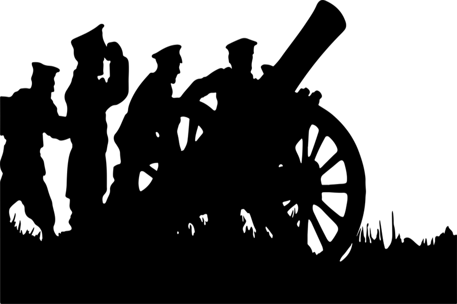 Artilleryman Loading And Firing An Artillery Piece - First World War Posters (900x600), Png Download