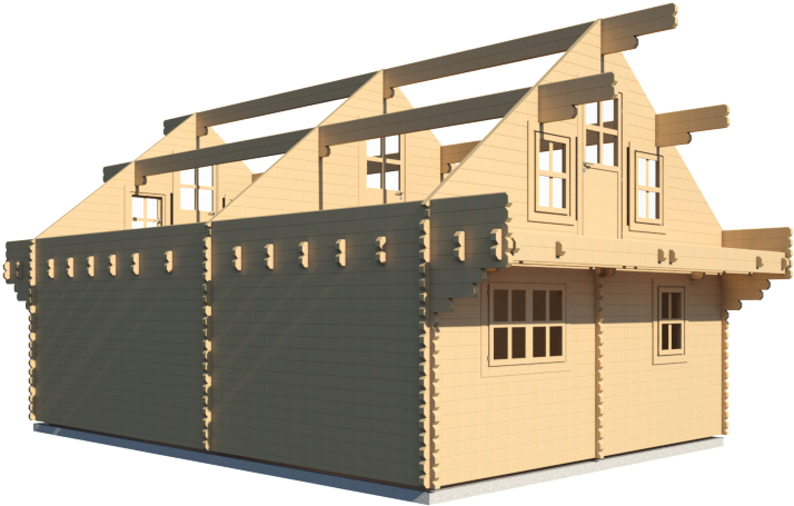 Framing Timber Walls In Revit® Model - Revit Timber Wall (774x480), Png Download