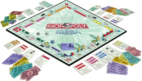 Monopoly Game Transparent Png Sticker - Hasbro Games Monopoly: The Mega Edition (496x294), Png Download
