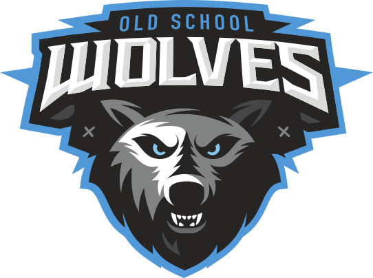 Old School Wolves - Wolf Logo Template Psd (542x404), Png Download