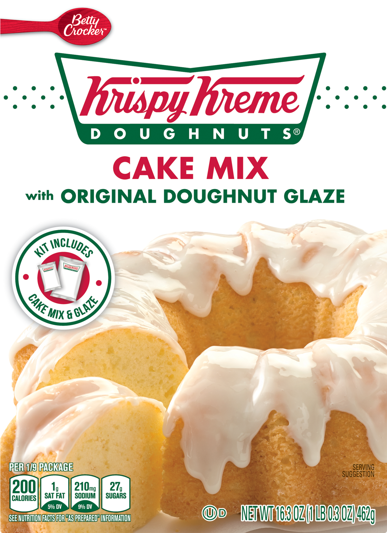 Betty Crocker Krispy Kreme Doughnuts Cake Mix With - Krispy Kreme Doughnuts Cake Mix With Original Doughnut (1800x1800), Png Download