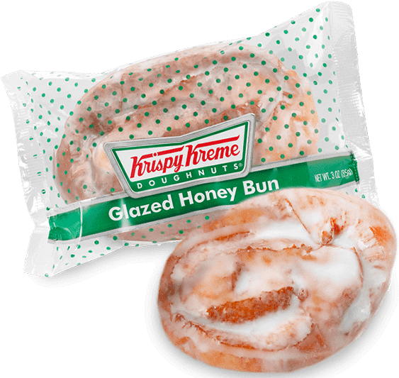 Krispy Kreme Honey Bun - Krispy Kreme Honey Bun, Glazed - 3 Oz (810x540), Png Download