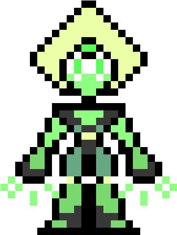 Peridot - Pixel Art Steven Universe Peridot (420x540), Png Download