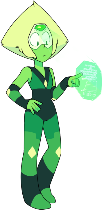 Green Fictional Character Vertebrate Cartoon Leaf - Steven Universe Era 1 Peridot (500x725), Png Download