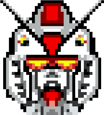 Gundam - Pixel Art (450x450), Png Download