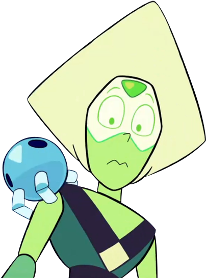 Peridot Steven Universe Sitting (500x549), Png Download
