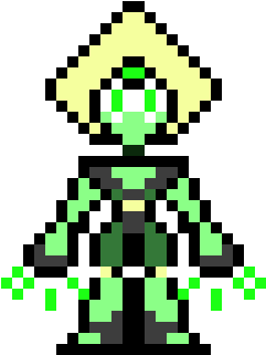 Peridot - Pixel Art Steven Universe Peridot (550x560), Png Download