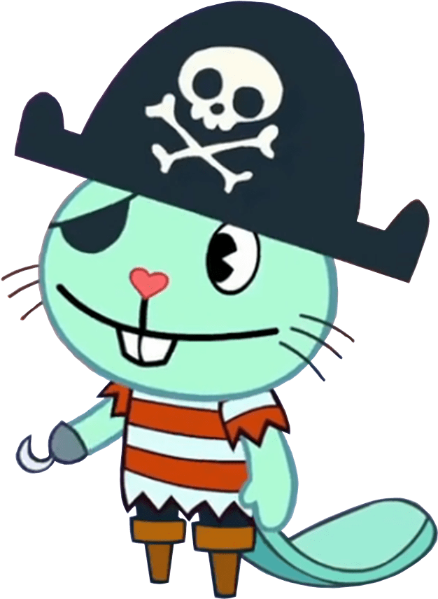 Happy Tree Friends Russell The Pirate (628x895), Png Download
