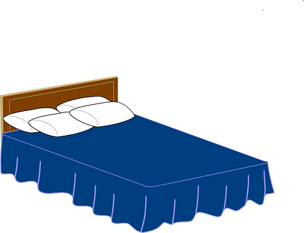 Bed Pillows Headboard Bedding Comfortable - Bed Clip Art Transparent (443x340), Png Download