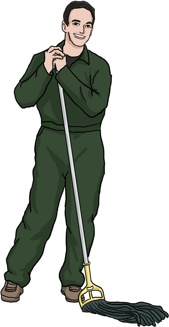 Free Janitor Clip Art - Janitor Clipart Png (700x1171), Png Download