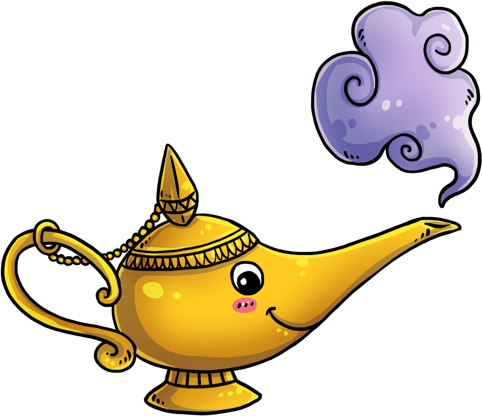Free Cartoon Genie Lamp Clip Art - Shakespeare School Ps 199x (1000x1000), Png Download