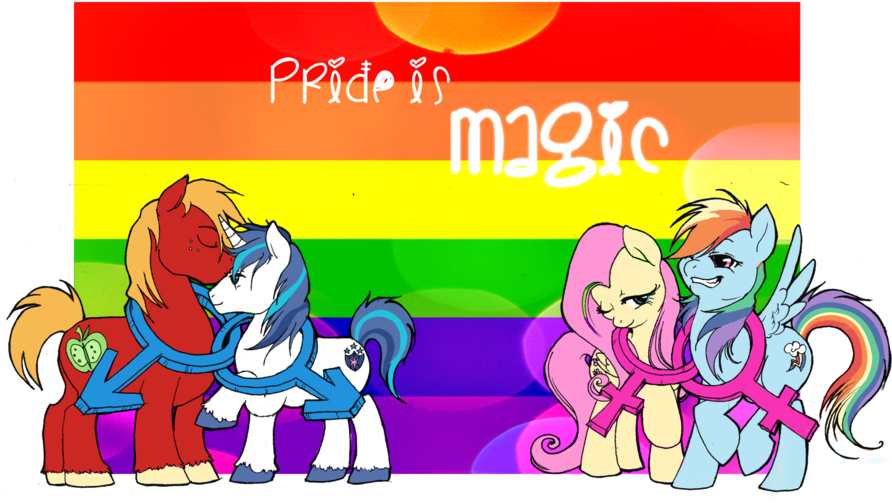 Pride Is Magic By Flutterdashwhore-d64t7a3 - My Little Pony Pride (900x562), Png Download