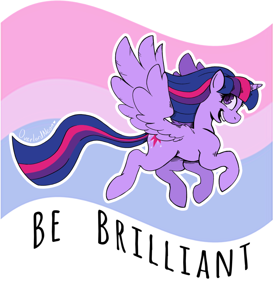 Overlordneon, Bisexual, Bisexual Pride Flag, Bi Twi, - Bisexual Mlp (1024x1024), Png Download