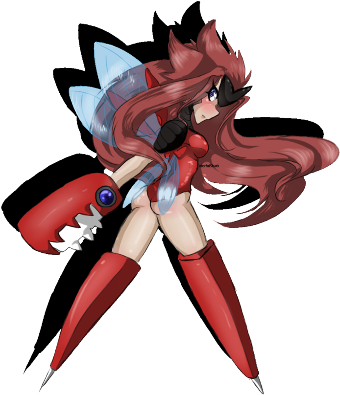 Mega Scizor By Colorfulshark - Pokemon Mega Scizor Gijinka (800x817), Png Download
