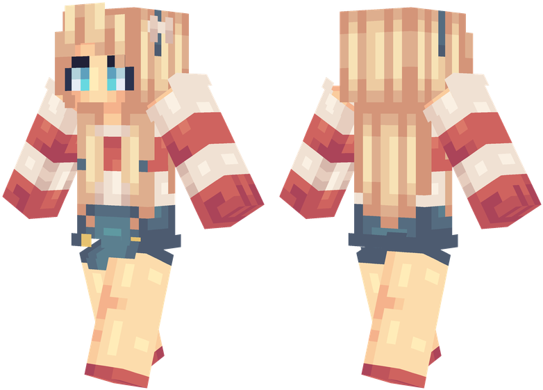 Girl Sailor - Minecraft Girl Shaded Skins (804x576), Png Download