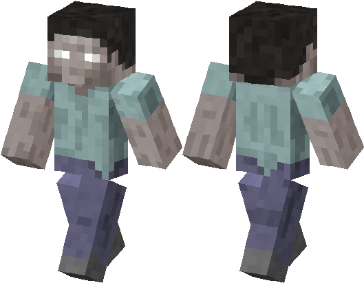 Deathbrine - Herobrine Zombie Minecraft Skin (528x418), Png Download