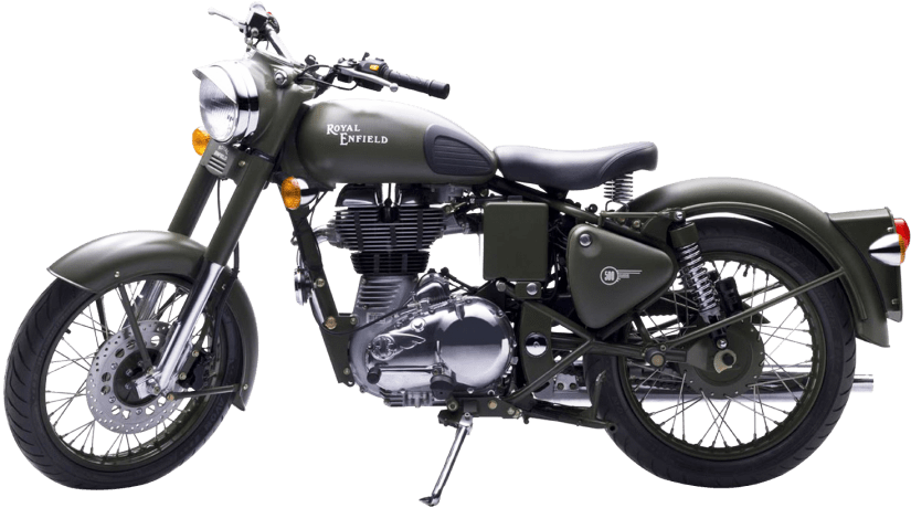 Free Png Royal Enfield Classic 500 Green Motorcycle - Bullet Bike Latest Model (850x481), Png Download