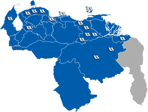 Puertos - Venezuela Shape (500x380), Png Download