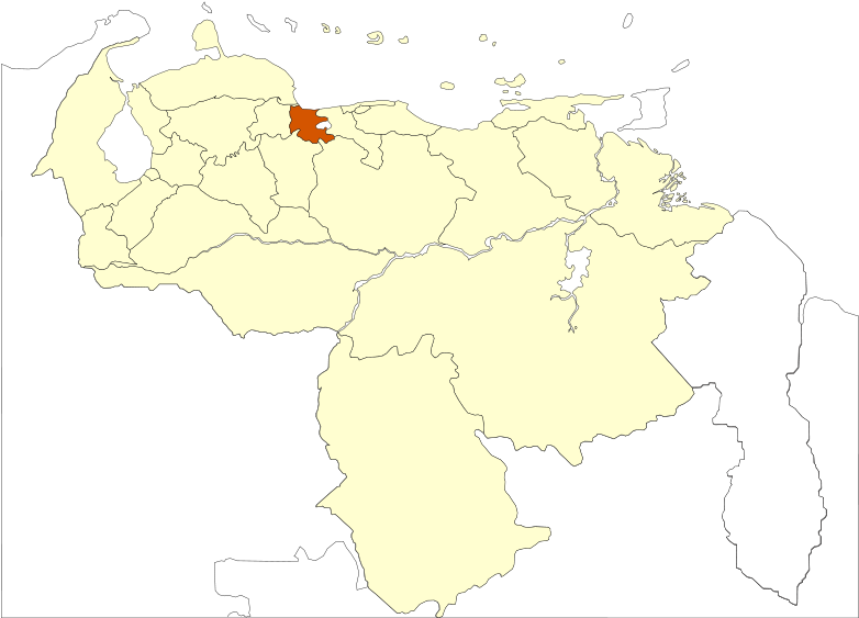 Mapa-carabobo - Venezuela Mapa Politico Png (781x600), Png Download