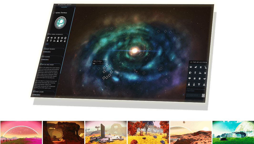 The Site Features Points Of Interest In The No Man's - No Man's Sky Galactic Atlas (1080x608), Png Download